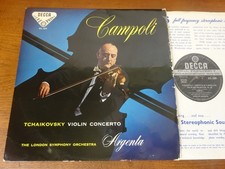 WBg ED1 BB 1E/1E TCHAIKOVSKY - VIOLIN CONCERTO LP, LSO, Campoli, DECCA SXL 2029