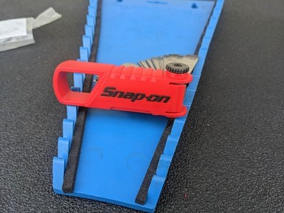 #bk855 Snap On 38 Blade Folding Master Feeler Blade Set SAE Metric Red FBST338