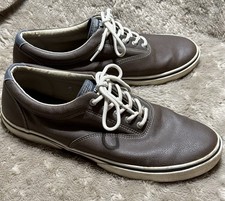 Sperry Top Sider Dark Brown Leather Boat Sneaker STS12389 Mens Size 13M