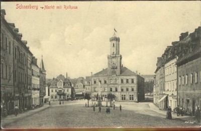 Schneeberg Erzgebirge Schneeberg Markt Rathaus x 1908