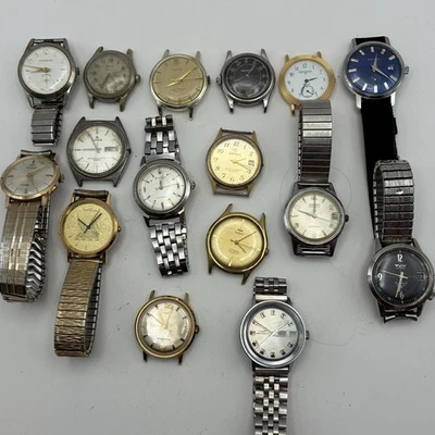 Large Lot of Vintage Mens Watches(Bulova, Waltham, Mayfair, etc) AS-IS #24