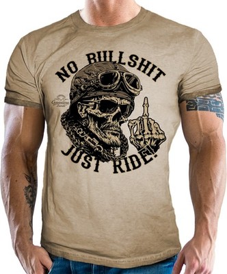 GASOLINE BANDIT T-Shirt No Bullshit - Just Ride Biker S M L XL XXL XXXL 4XL