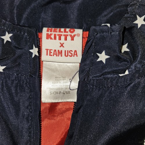 Hello Kitty x Team USA Track Jacket Girls Olympic Windbreaker Sanrio Small 6/6x - Picture 6 of 6