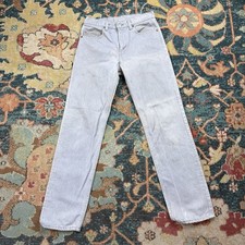 Vintage 80s Levi s 505 Light Grey Denim Jeans Made In USA Straight Leg 30x31