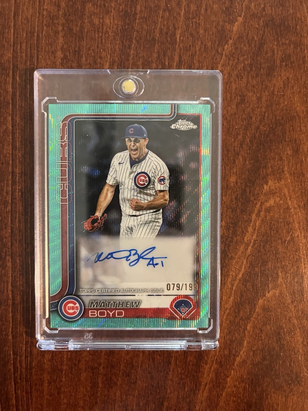 2025 Topps Chrome  - Auto Matthew Boyd #AC-MB Aqua Wave Refractor /199 (AU)