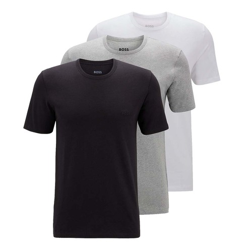 BOSS Herren T-Shirts Rundhals Shirt kurzarm Farbwahl reine Baumwolle 3er Pack - Afbeelding 30 van 48
