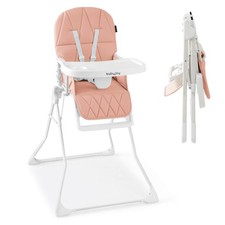 Foldable High Chair Easy Clean Compact Highchair w/ Removable Adjustable Tray