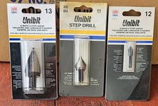 3 New Irwin Unibit Step Drill Bits 's 13, 12, 13 MADE IN USA  FREE GIFT 
