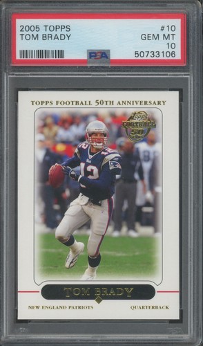 2005 Topps #10 Tom Brady Gem Mint PSA 10