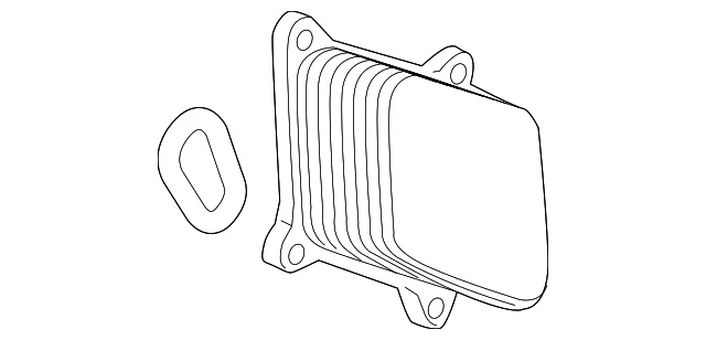 Genuine GM Engine Oil Cooler Core 12657049 - Image 3 of 4
