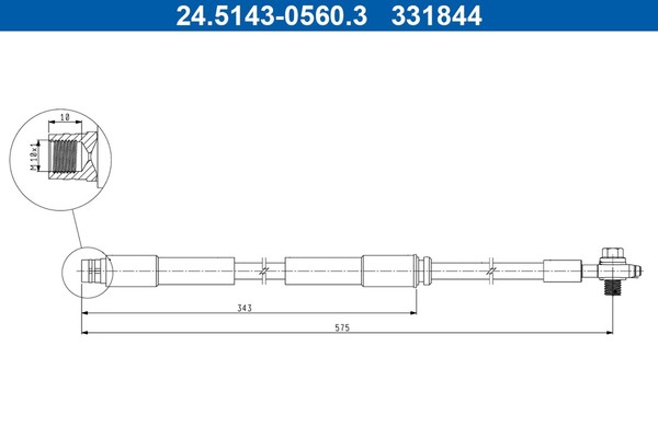Bremsschlauch ATE 24.5143-0560.3 M10X1,5 FüR Audi TT 8N3 Roadster 8N9 A3 8L1-image