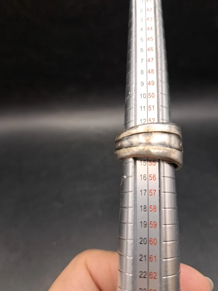 Vintage Spoon Ring Floral Handmade Size 7 Silver Plated Wrap Band - Image 3 of 4