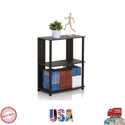 Stylish 3-Tier Walnut Bookshelf for Bedroom or Living Room Display - 29.8'' High