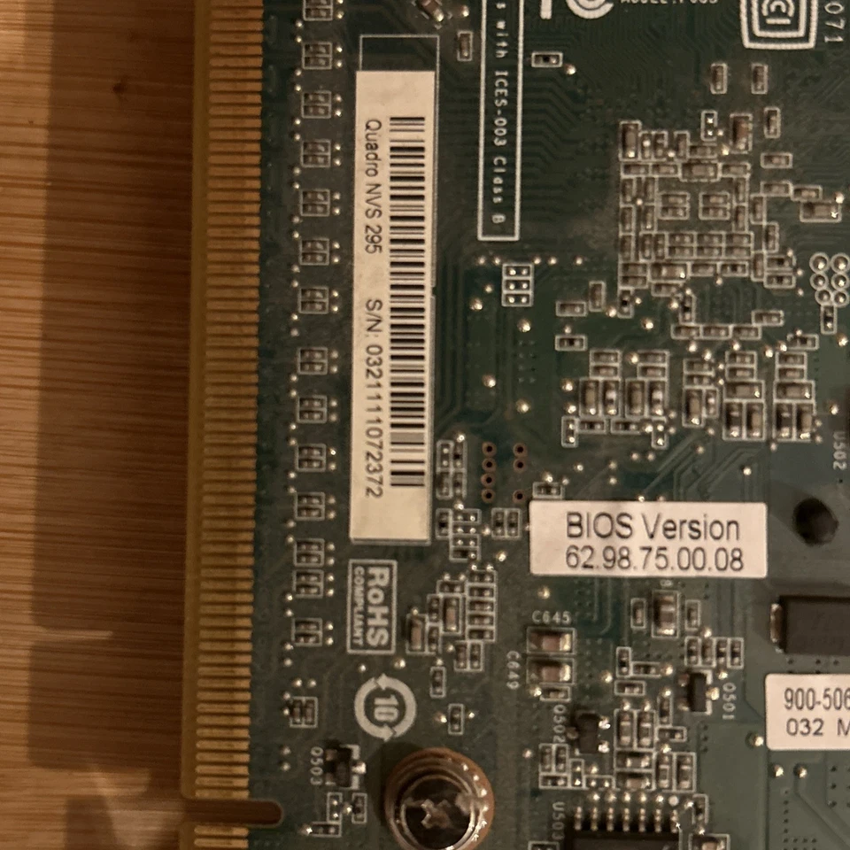 NVIDIA Quadro NVS 295 256MB Dual Display Port PCI Graphics Card - UNTESTED - Image 4 of 4