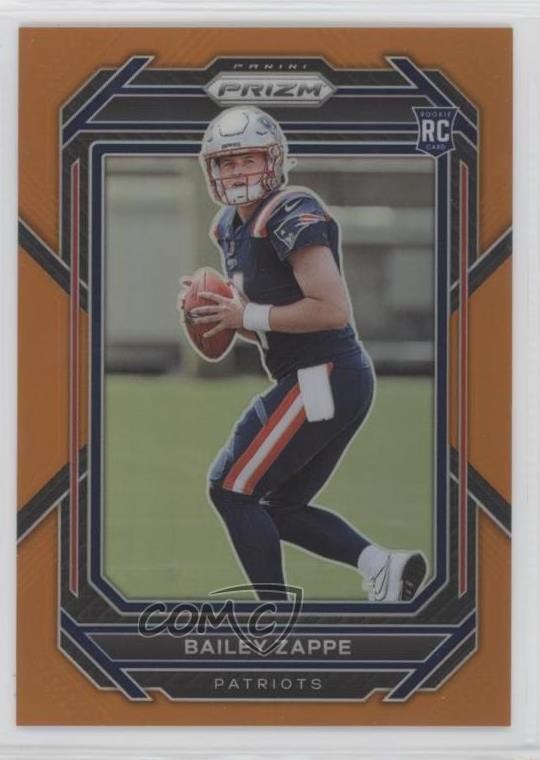 2022 Panini Prizm Rookies Orange Prizm /249 Bailey Zappe #305 o8g