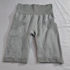 Women's High Waist Seamless Leggings Small Gray Nylon Spandex