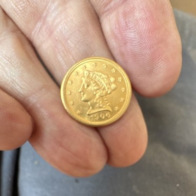 1906 $2.50 Quarter Eagle US Gold Coin, Pre-1933, Uncertified