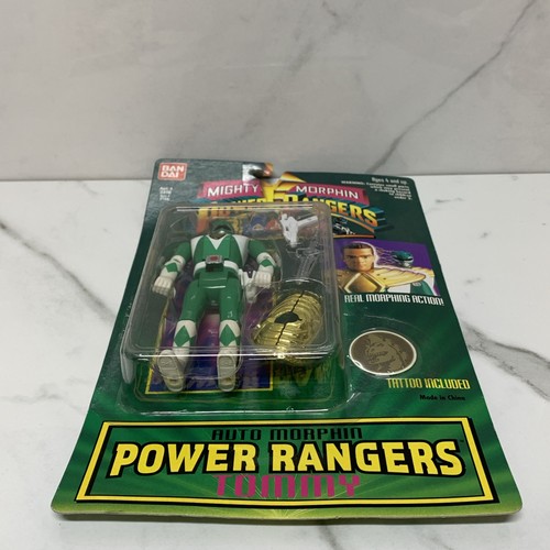 Auto Morphin TOMMY Green Ranger Mighty Morphin Power Rangers MMPR 1994 Sealed - Picture 3 of 6