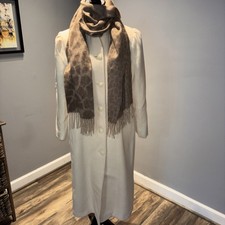 Vintage Ivory Long Wool Peacoat Luxury Old Money Minimalist Women’s 10 USA Made