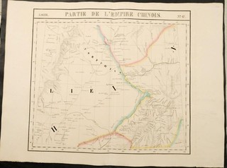 MANCHURIA CHINA 1825 VANDERMAELEN UNUSUAL ANTIQUE LITHOGRAPHIC MAP #47