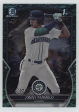 2023 Bowman Draft Chrome Aqua Lunar Crater Refractor /125 Jonny Farmelo 13rv