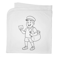 'Friendly Postman' Cotton Baby Blanket / Shawl BY00045208 