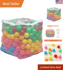 BPA Free Crush-Proof Plastic Ball Pit Balls with Storage Bag for Toddlers Kids
