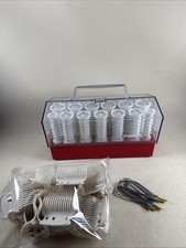 Vintage CLAIROL Style Setter C-20-1 Hot Rollers Hair styling Curlers WITH CLIPS