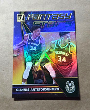 GIANNIS ANTETOKOUNMPO ~~~ GREEN FLOOD ~~~ 2019 panini donruss parallel insert