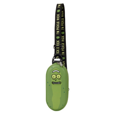 Loungefly Cartoon Network Rick and Morty Pickle Rick Sling Crossbody Bag