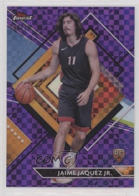2023-24 Finest Purple Checkerboard Refractor 48/75 Jaime Jaquez Jr Rookie RC dq2