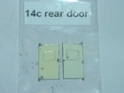 Original rear doors set of 2 for Matchbox Lesney 14c Bedford Lomas LCC Ambulance