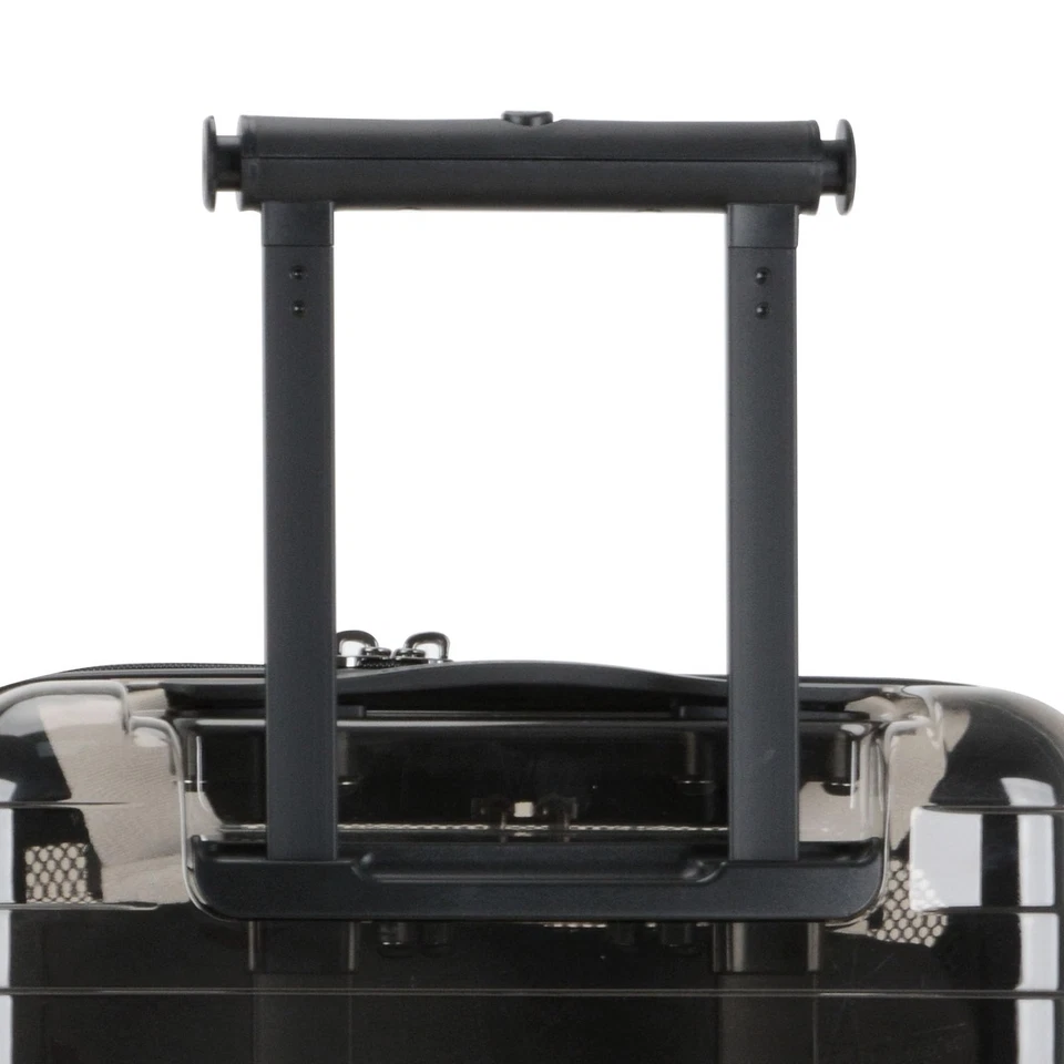 透明硬质万向轮行李箱,半透明,随身携带 22 英寸 — 第 3/4 张图片