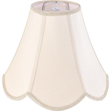 Go So Goso 6X13X10.6 Barrel Lamp Shades Spider Yellowish Beige Scalloped Lamp