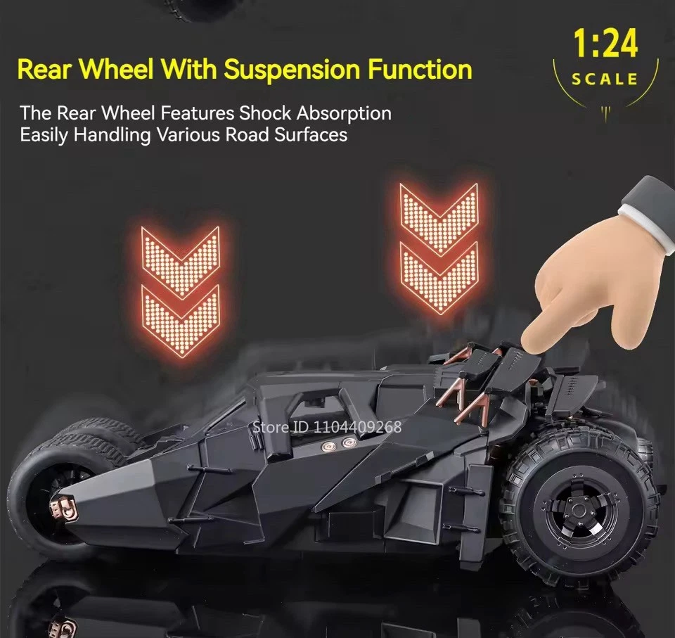 1:18 Batman Batmobile Tumbler Alloy Car Diecast Model Sound Brand New No box - Image 3 of 4