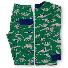 Carter  s Boys Size 12 Dinosaur Print Green 2 Piece Cotton Long Sleeve Pajamas