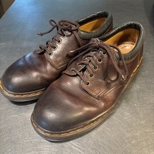 Doc Dr Martens Men's Size 9 Brown Leather Shoes Vintage, Made in England