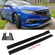 Für Honda Jazz Civic 78,7 zoll 2m Seitenschweller Schweller Sideskirts Schwarz