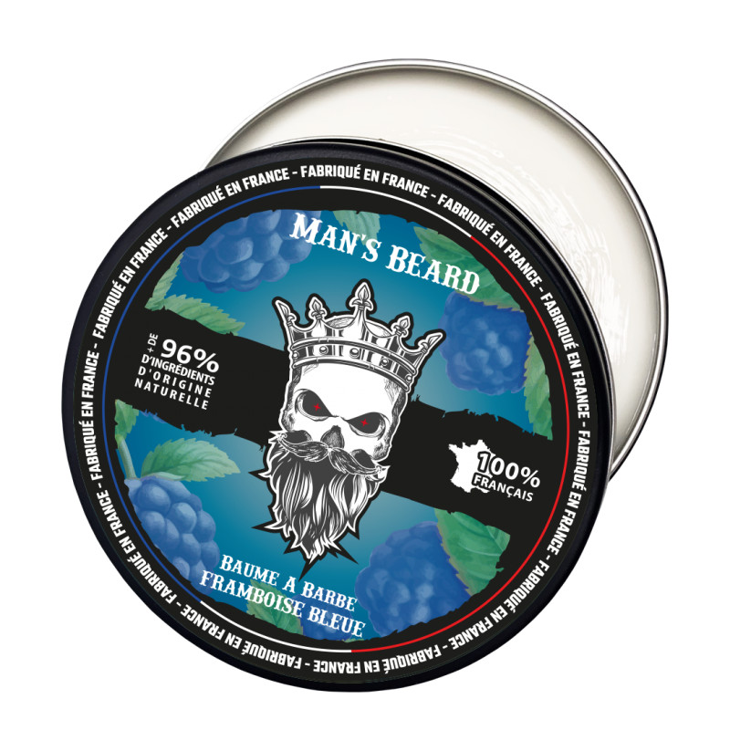 Senteur framboise bleue : baume à barbe hydratant style impeccable au quotidien