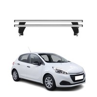 Menabo DachträGer GrundtäGer FüR Peugeot 208 2015-2019 FL 50Kg Alu Silber 2 Tlg