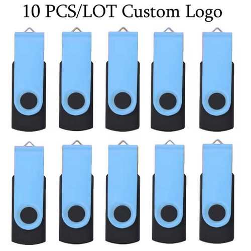 10PCS Colorful Metal USB Flash Pen Drive Memory Stick Custom Your Logo Best Gift - Picture 12 of 20