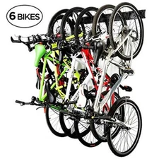 RaxGo Garage Bike Rack Wall Mount Bicycle Storage Hanger with 6 Adjustable Hooks
