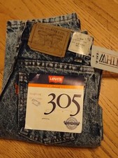 NEW OLD STOCK BOY'S LEVI'S 305 ORANGE TAB STRAIGHT LEG JEANS SZ.11 SLIM