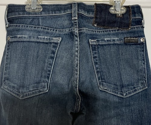 7 For All Mankind Barney's New York Distressed Skinny Blue Jeans Sz 24 Nice Pair - Picture 6 of 12