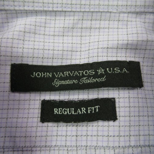 John Varvatos Shirt Mens Large 16.5 Long Sleeve Plaid Button Front Regular - Picture 3 of 10