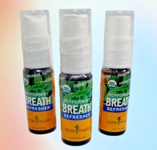 3 Pack, Herb Pharm Herbal Breath Refresher Peppermint 0.47 fl oz Each Bottle