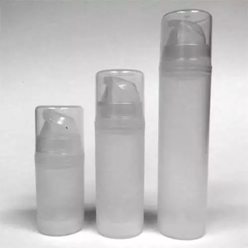 12 Empty Airless Pump Bottles 15ml 30ml 50ml 100ml 150ml Plastic Metal Free - Picture 1 of 4