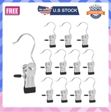 Boot Hanger Clips, 12-Pack Laundry Hanging Hooks Clothes Pins for Closet Orga...