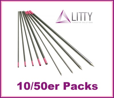 LITTY 10 STÜCK Wolframelektrode LYMOX pink 175mm Ø 1,6mm 2,4mm 3,2mm in Box