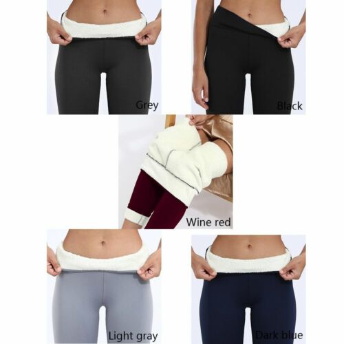 Damen Keep Warm Lammwolle Winter Samt Hose Kältebeständig Hose Leggings - Bild 3 von 17